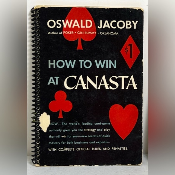 VTG Lot of 2 Canasta Items Book & Score Sheets 1949 Oswald Jacoby - Picture 3 of 10